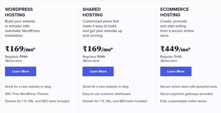 bluehost web hosting price