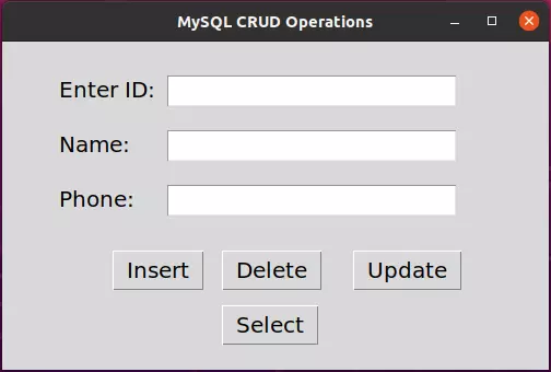 Mysql Crud Operations In Python Using Gui Tkinter 6673